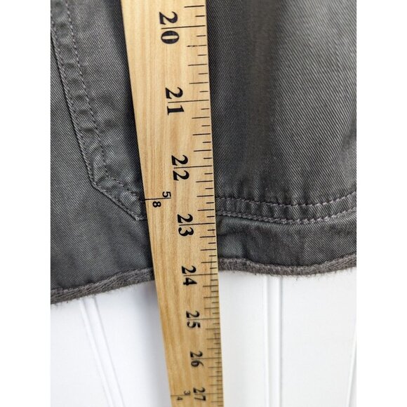 J Crew Mercantile Jacket Moto Jacket Womens Army Green Military Snaps Zip XS - Picture 9 of 9